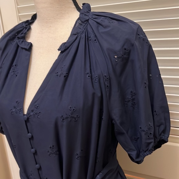 Antonio Melani Tatum Embroidered Eyelet Dress in Abyss, Size 8 - Picture 6 of 16